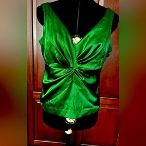 Vibrant Emerald Green sexy evening blouse